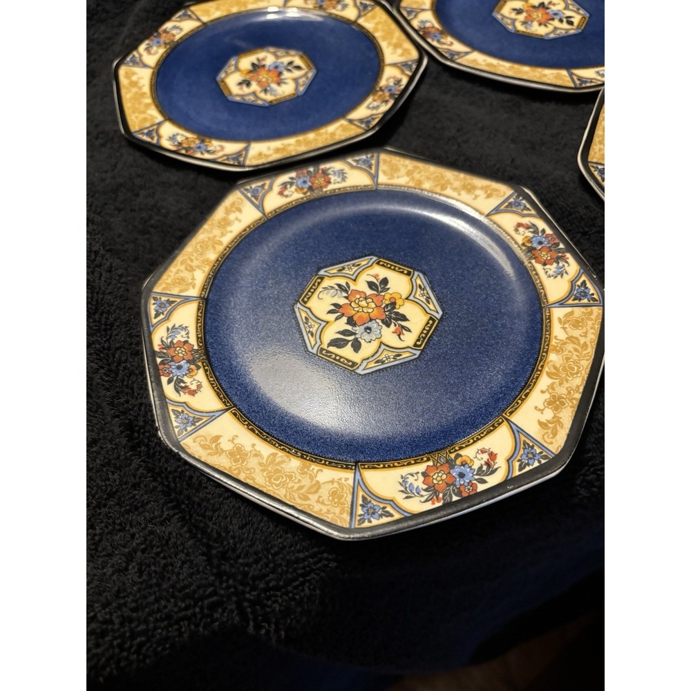 Wedgewood Melody Blue Art Deco Octagonal Side Plate Set Of 4 - Picture 2 of 5